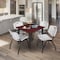 Regency Kahlo Square Table & Chair Sets, 48 W, 48 L, 29 H, Wood, Metal, Plastic Top, Mahogany TPL4848MHBK47GY - alternate 1